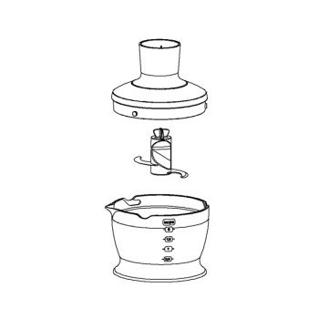 Mini-Hachoir Blanc Petit 450ml Complet pour Mixer Oveo / Mixer Hapto 700W Moulinex