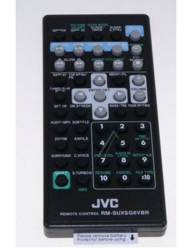Télécommande Coloris Noir pour Chaine Hifi CA-UXSG6VB JVC
