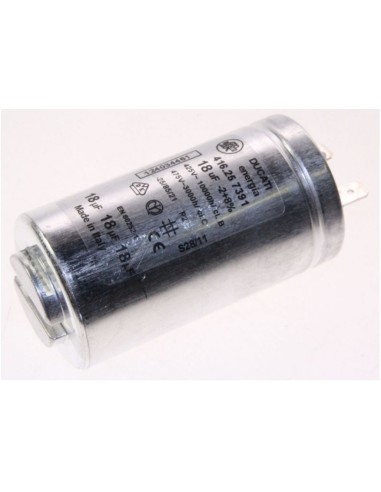 Condensateur 18UF 425V pour Sèche-Linge EDH3386GZW Electrolux