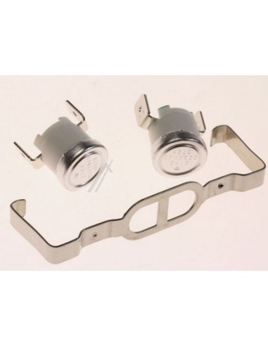 Kit Thermostat / 2 Klixons NC210 260 16MM avec Bride pour Sèche-Linge AWZ9993 Whirlpool