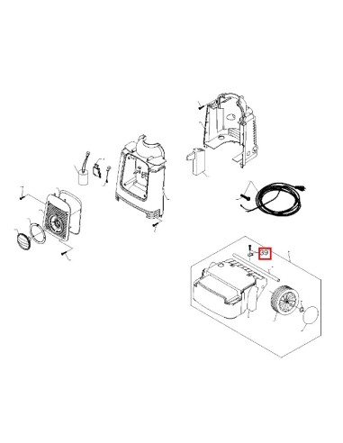 Attache avec Vis pour Nettoyeur Haute Pression Dynamic 4700 X-TRA Nilfisk