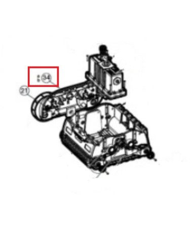 Panneau Latéral Droit Gris pour Robot Aquavac 500 Hayward