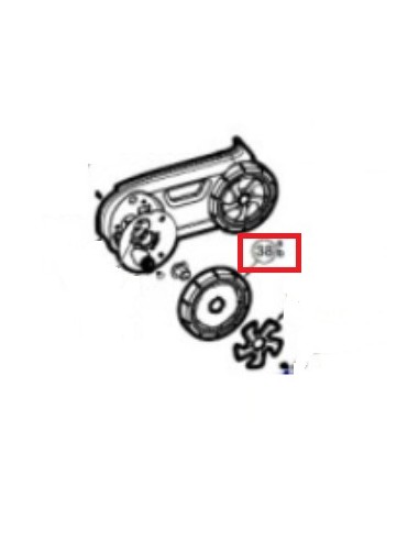 Roue et Pneu Noir/Bleu pour Robot Aquavac 500 Hayward