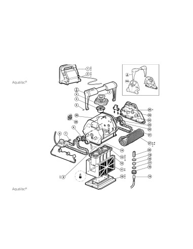 Chenille pour Robot Aquavac Hayward