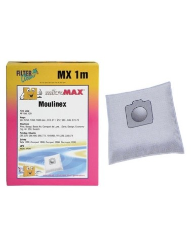 Sacs non Tissé x4 + Filtre pour Aspirateur Compact Moulinex