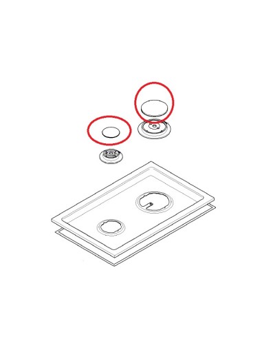 Kit Chapeau de Bruleur pour Plaque de Cuisson VG232234/01 Gaggenau