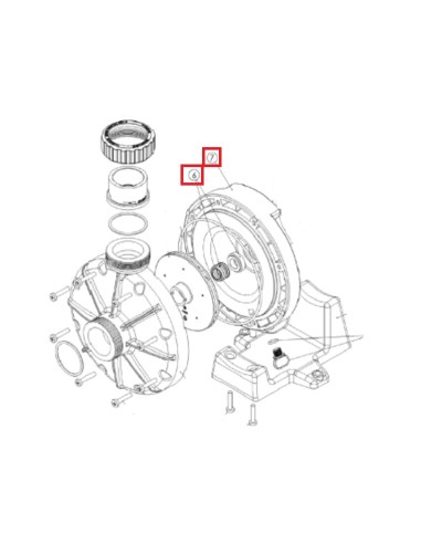 Plateau D'étanchéité + Obturateur Mécanique pour Pompe Booster Pump Hayward