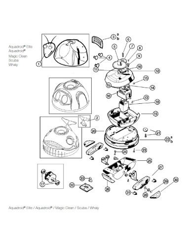 Grille Noir pour Robot Aquadroid Elite Magic...