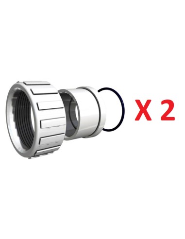 Lot de 2 Kits de Raccord Union 50 mm pour Traitement de L'eau AquaRite Pro Hayward