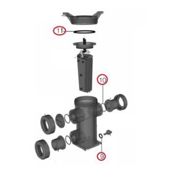 Pack de Joints pour Traitement de L'eau Saline C HCSC60E Hayward