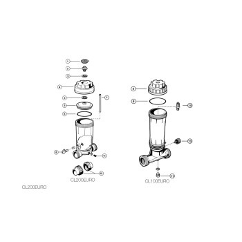 Bouchon de Vidange avec Joint pour Distributeurs de Produits Chimiques CL200EURO Hayward