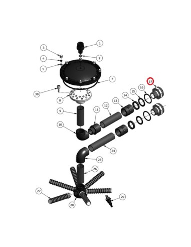 Traversée de Paroi pour Filtre Polyester Hayward