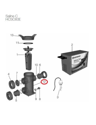 Corps de Cellule pour Traitement D'eau Saline C HCSC60E Hayward