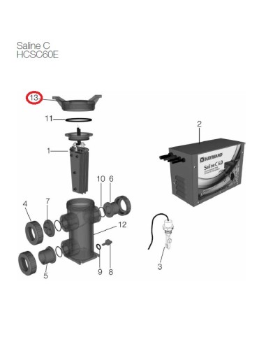 Joint Torique pour Traitement D'eau Saline C HCSC60E Hayward