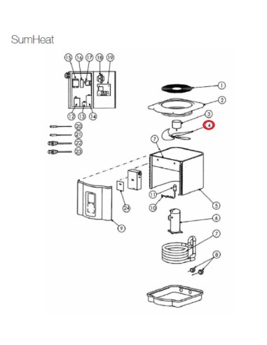 Hélice 14/19KW 22/03/24 pour Pompes à Chaleur SumHeat Hayward