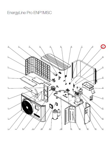 Condensateur Ventilateur pour Pompes à Chaleur EnergyLine Pro ENP1MSC Hayward