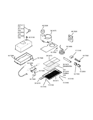 Filtre de Charbons Actif pour Hotte Bosch