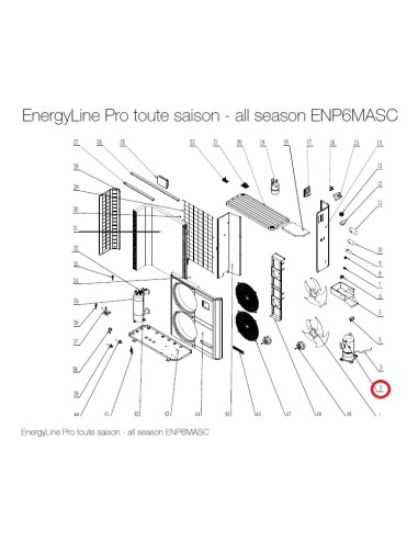 Compresseur pour Pompes à Chaleur EnergyLine Pro Toute Saison ENP6MASC Hayward