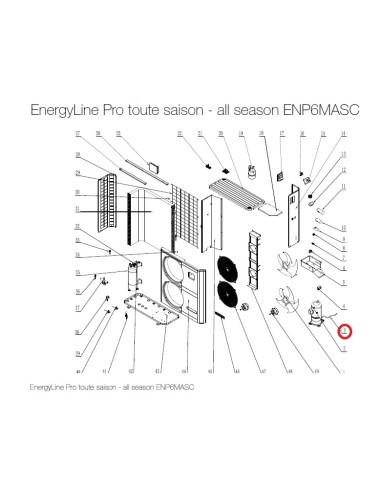 Résistance de Carter pour Pompes à Chaleur EnergyLine Pro Toute Saison ENP6MASC Hayward