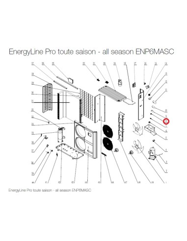 Borniers 3 Connexions pour Pompes à Chaleur EnergyLine Pro Toute Saison ENP6MSC Hayward