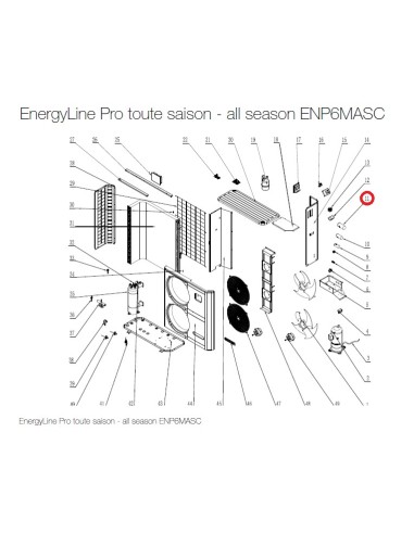 Condensateur Compresseur 193µF pour Pompes à Chaleur EnergyLine Pro Toute Saison ENP6MASC Hayward