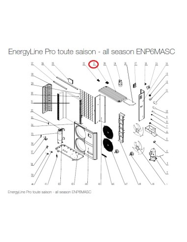 Carte électronique pour Pompes à Chaleur EnergyLine Pro Toute Saison ENP6MASC Hayward