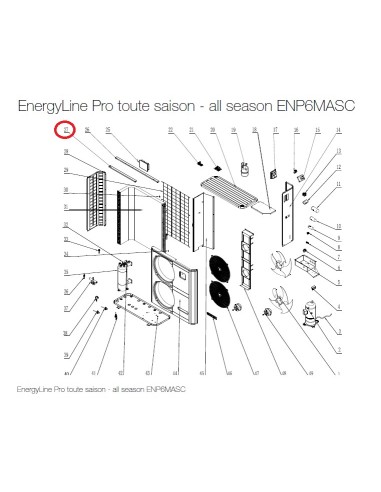 Raidisseur Arrière pour Pompes à Chaleur EnergyLine Pro Toute Saison ENP6MASC Hayward