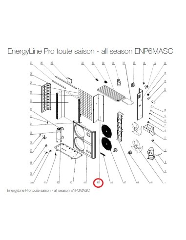 Panneau de Séparation pour Pompes à Chaleur EnergyLine Pro Toute Saison ENP6MASC Hayward