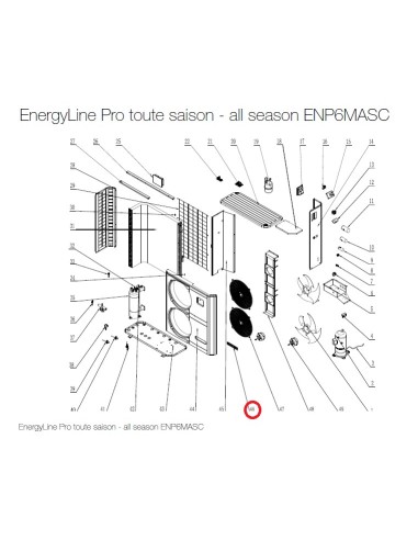 Logo Hayward pour Pompes à Chaleur EnergyLine Pro Toute Saison ENP6MASC Hayward