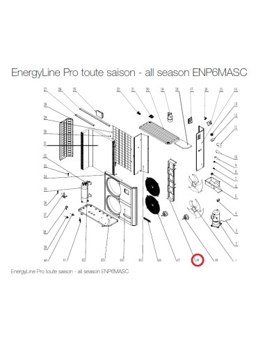 Support Moteur pour Pompes à Chaleur EnergyLine Pro Toute Saison ENP6MASC Hayward