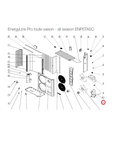Compresseur pour Pompes à Chaleur EnergyLine Pro Toute Saison ENP6TASC Hayward