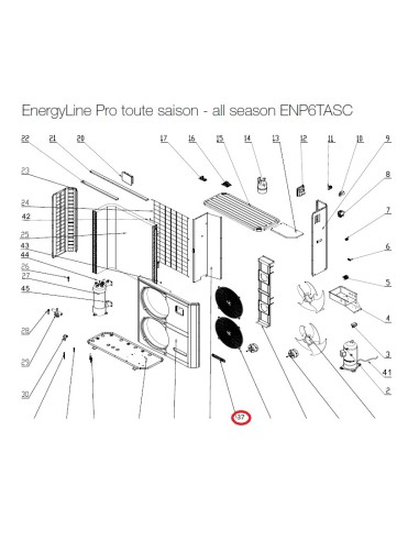 Logo Hayward pour Pompes à Chaleur EnergyLine Pro Toute Saison ENP6TASC Hayward