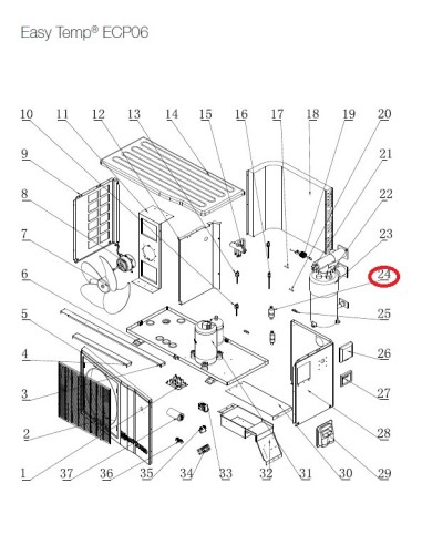 Filtre (Ø9.7-Ø9.7) pour Pompes à Chaleur Easy Temp ECP06 Hayward