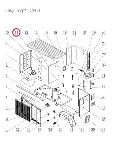 Support Moteur pour Pompes à Chaleur Easy Temp ECP06 Hayward