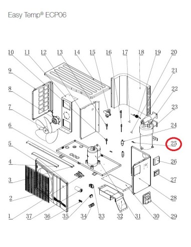 Connecteur Capillaire pour Pompes à Chaleur Easy Temp ECP06 Hayward