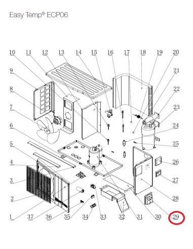 Trappe D'accès électrique pour Pompes à Chaleur Easy Temp ECP06 Hayward