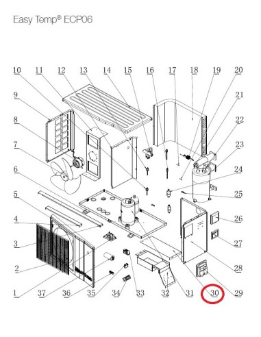 Panneau de Protection électrique pour Pompes à Chaleur Easy Temp ECP06 Hayward