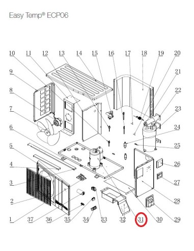Compresseur pour Pompes à Chaleur Easy Temp ECP06 Hayward