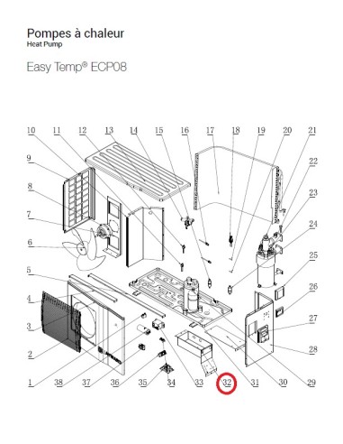 Coffret électrique pour Pompes à Chaleur Easy Temp ECP08 Hayward