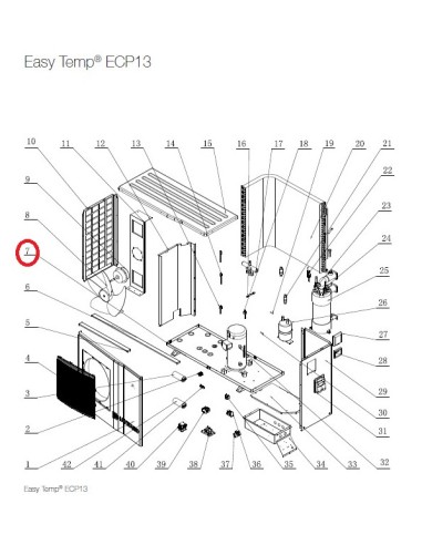 Fond pour Pompes à Chaleur Easy Temp ECP13 Hayward