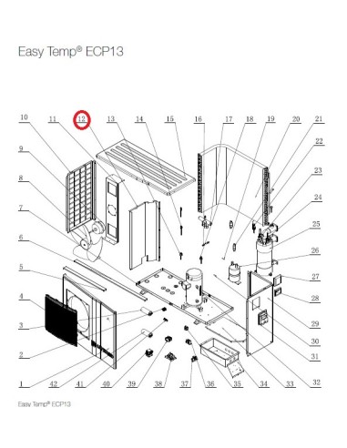 Panneau de Séparation pour Pompes à Chaleur Easy Temp ECP13 Hayward