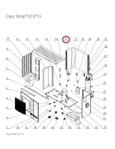 Restricteur pour Pompes à Chaleur Easy Temp ECP13 Hayward