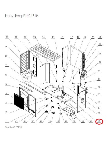 Compresseur pour Pompes à Chaleur Easy Temp ECP15 Hayward