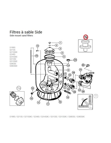 Diffuseur pour Filtres à Sable Side Hayward