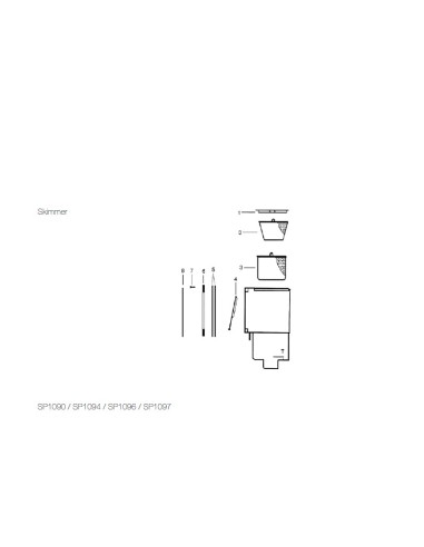 Couvercle pour Pièce à Sceller Skimmer SP1094...