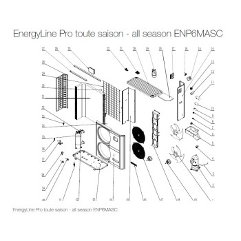 Bouchon de Vidange ENP-CPAC pour Pompes à Chaleur EnergyLine Pro Toute Saison ENP6MASC Hayward