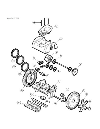 Arbre de Direction 2x2 pour Robot AquaNaut 250...