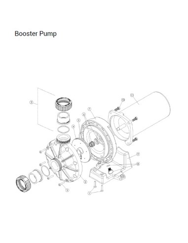 Capot Ventilateur pour Pompe Booster Pump Hayward