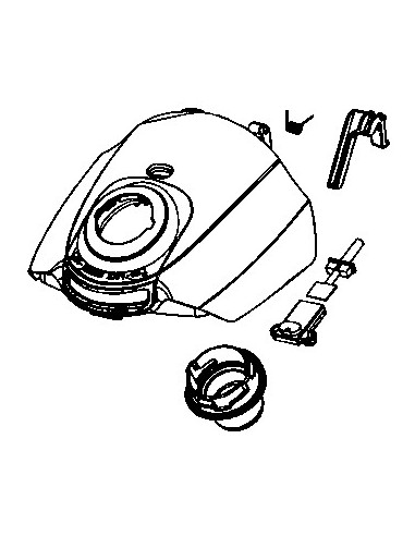 Couvercle Complet Noir pour Aspirateur Avec Sac City Space Moulinex