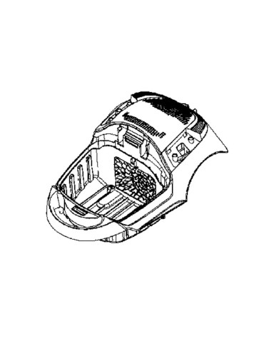 Demi-Boitier Supérieur Noir pour Aspirateur City Space Moulinex